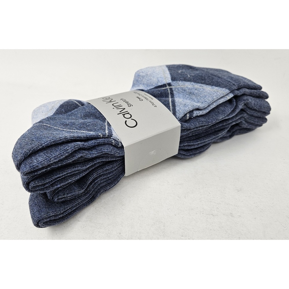 Calvin Klein Men's Cotton Crew Socks, TWO 4-PACKS, Sz 7-12, Denim‎ Blue, NEW! - Picture 8 of 10